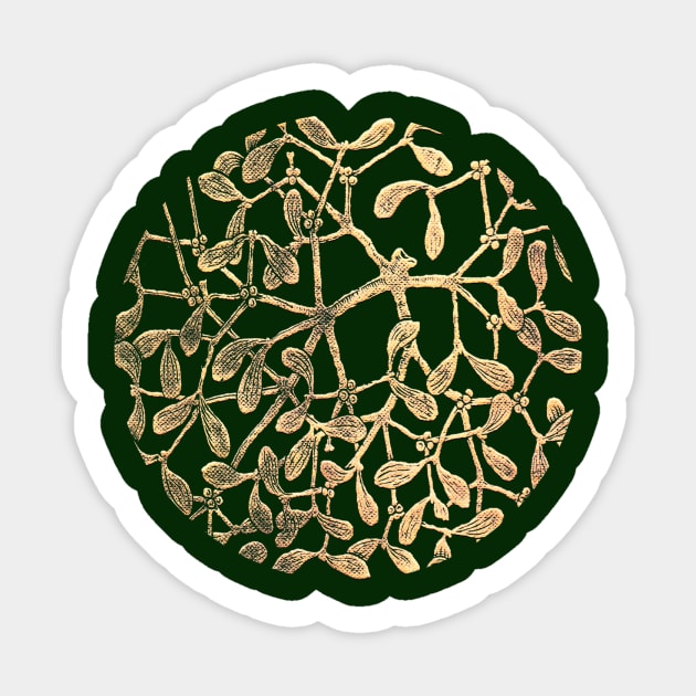 Mistletoe Circle Sticker by KhanasWeb